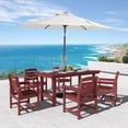 thumbnail image 5 of JUSTLET 6 PC Outdoor Patio Furniture Set, Patio Dining Sets, 5 Chairs and 1 Table, Red, 5 of 10