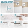thumbnail image 4 of No Hook Shower Curtain, Pure Light Khaki Shower Curtains for Bathroom with See Through Top Window, Simple Solid Color Waterproof & Washable Bath Curtain 66"x72", 4 of 9