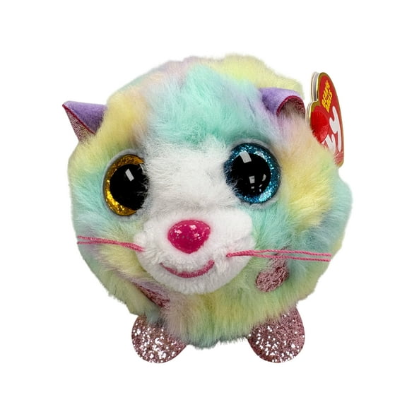 TY Puffies (Beanie Balls) Plush - HEATHER the Cat (3" Plush)