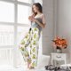 thumbnail image 5 of Fotbe Avocado Playing Music Pantalones de Pijama para Mujer, Pantalones de Dormir, Pantalones Pj con Cordón y Bolsillos-Large, 5 of 6