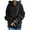 Black, variant on LEAVINGSUO Winter Coats for Women Womens Tops Plus Women's Solid Color Hoodie Zipper Long Sleeve Sweatshirts Long Coat Tops with Pockets