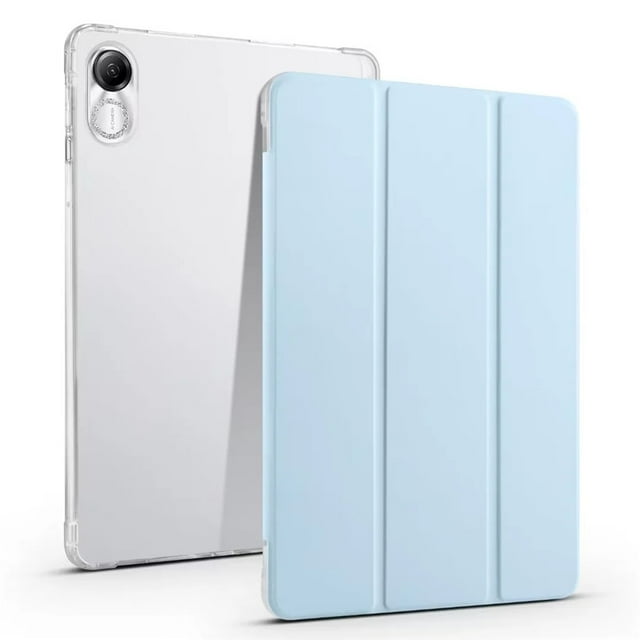 Pour Huawei Honor Pad X9 Étui avec Porte-Stylo Support Rabattable Magnétique Dos Souple TPU pour Honor Pad X9 X8 Pro Étui Tablette 11.5 Bleu Ciel pour Honor Pad X9