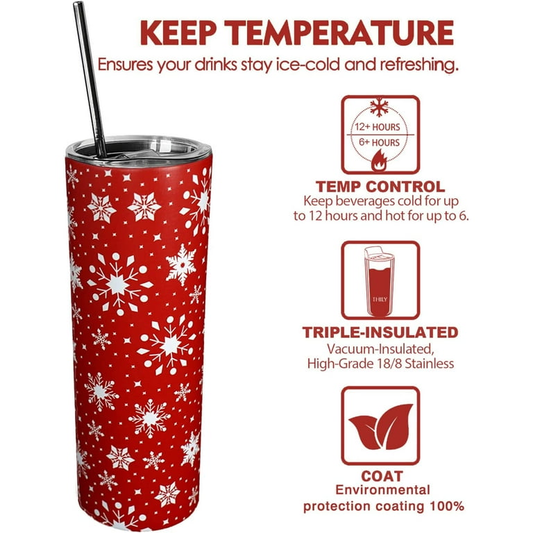 Sliner 4 Pcs Christmas Mug Tumblers Gift Winter Snowflake Tumblers with Lid  Straw, 20 oz Insulated S…See more Sliner 4 Pcs Christmas Mug Tumblers Gift