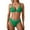 D578/Green, variant on Womens Bikini Sets Two Piece Swimsuits V Neck Low Rise Crisscross Back Self Tie Spaghetti Straps 2026 Retro Swimsuit
