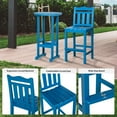 thumbnail image 6 of NALONE Outdoor Bar Stool, HDPE Tall Adirondack Style Bar Chair, Weather Resistant Bar Height Chair for Balcony, Garden, Yard and Backyard(Navy Blue), 6 of 8
