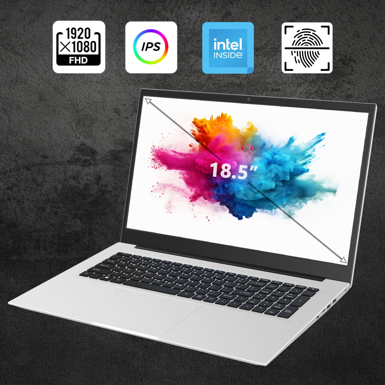 18.5 Inch Laptop Computer with Windows 11,Intel N150 Quad-Core Processor UP to 3.6GHZ,16GB DDR4 RAM 512GB SSD,WiFi ,2025 Laptops for Work Business Office Student