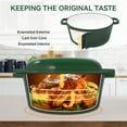 thumbnail image 5 of Hawsaiy 2-in-1 Cast Iron Dutch Oven Pot, Enameled Pots with Lid for Bread Baking, Cooking, Stewing, Heavy-Duty & Nonstick, Oven Safe up to 500°F, Dual Handles, Works on All Stovetops,Green, 5 of 11