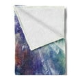 thumbnail image 2 of Palm Tree Soft Flannel Fleece Throw Blanket, Retro Watercolor Silhouettes of Palm Trees Stains on Tropical Paradise Theme, Cozy Plush for Indoor and Outdoor Use, 50" x 60", Multicolor, by Ambesonne, 2 of 5