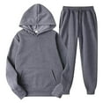thumbnail image 4 of UACY Kids Tracksuit Outfits 2 Piece Boys Girls Sweatsuit Hooded Sweatshirt and Joggers Sweatpants Athletic Clothing Set with Pocket (Dark Gray, 2-3 Years), 4 of 6