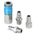 thumbnail image 4 of Hyper Tough 70 CFM HI Flo Aluminum Coupler & Plug Set 4 Pieces Model Number 13-903HT, Weight: 0.16lbs, 4 of 8