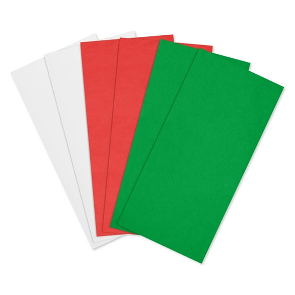American Greetings 20 in. x 20 in. Christmas Bulk Gift Wrap Tissue Paper, Red, White, Green (3-Colors, 50-Sheets)