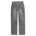 thumbnail image 7 of Oplxuo Versatile Straight Leg Jeans for Women Vintage Washed High Waisted Stretch Boyfried Denim Pants with Pockets, 7 of 7