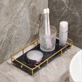 thumbnail image 2 of Modern Stylish Bathroom Non-Slip Storage Tray for Kitchen Sink Black Size S, 2 of 4