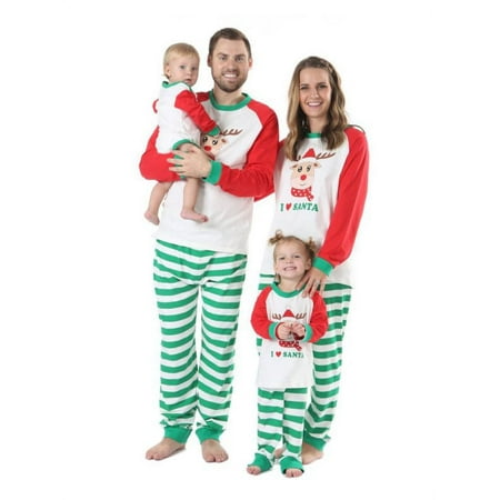 

Matching Family Mom Dad Kids Christmas Pajamas Women Men Xmas Sleepwear Set