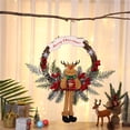 thumbnail image 3 of Naiovety Guirnalda de puerta de Navidad con muñeca, decoración de Navidad, adorno colgante, decoración navideña, guirnalda, puerta, colgantes de Kits de decoración para fiestas ciervo L Naiovety HA008709-06, 3 of 6