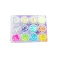 thumbnail image 2 of Pisexur Belleza Maquillaje Lentejuelas brillantes y luminosas de 12 colores para decoración de uñas, lentejuelas que absorben la luz en presentaciones escénicas.para mujeres y hombres, 2 of 9