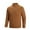 Brown, variant on ZCFZJW Men's Quarter Zip Up Ribbed Knitted Long Sleeve Sweaters Slim Fit Lightweight Mock Neck Pullover Casual Polo Sweater Black L