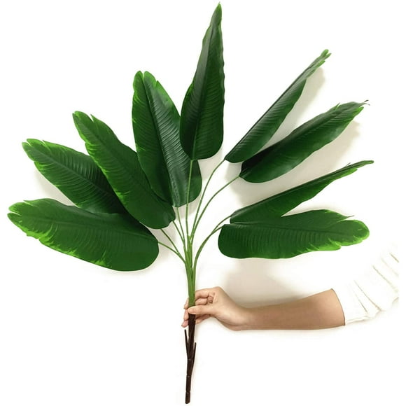 shiyou-Fake Plants Banana Tree, Artificial Plant Decor Tall Faux Tropical Palm Trees Home Room Greenery Decorations Plastic Leaves Foliage Stems Bulk Indoor Outdoor Garden Party Wedding Decoration