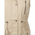 thumbnail image 5 of MixMatchy Women's Hooded Adjustable Drawstring Utility Pocket Anorak Jacket Vest, 5 of 5