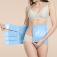 thumbnail image 4 of BLTIBY 2 in 1 Postpartum Belly Band Wrap, C-Section Support Belt, Post Partum Support Recovery Waist/Pelvis Belt, Hysterectomy Belly Band Binder Girdle Stomach Light Blue XXL, 4 of 9