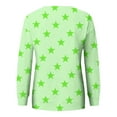 thumbnail image 5 of miqiqism Women Star Printed Sweatshirt Juniors Trendy Crew Neck Long Sleeve Shirt Teen Girls Casual Pullover Top Fall Y2K Tunic Clothes with Pockets,Green,XX-Large, 5 of 6