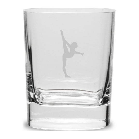 Gymnast 11.75 oz. Deep Etched Double Old Fashioned Glass