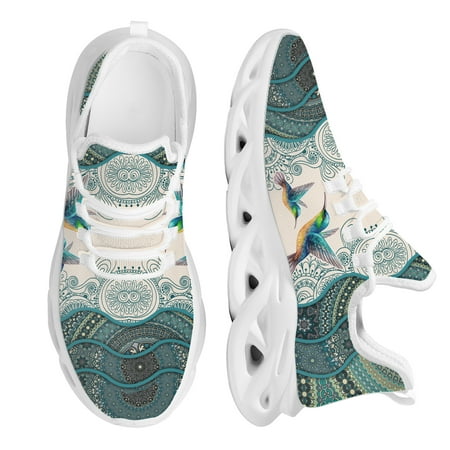 

INSTANTARTS Fashion Mesh Swing Sneakers Hummingbird Bohemian Mandala Print Ladies Running Shoes Women s Running Shoes Footwear