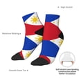 thumbnail image 5 of Women's Men's Philippines Flag Lightweight Ventilation Quarter Ankle Socks, 5 of 7