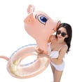 thumbnail image 1 of Shisuyan 2Pcs Pink Inflatable Swimming Rings for Water Toy Outdoor Play Pool Party Fun 55.1x40.5x31.4in, 1 of 8
