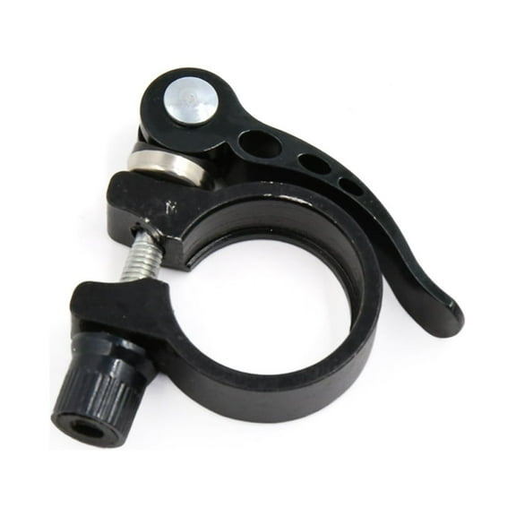 Unique Bargains 31.8mm Aluminum Alloy Quick Release Saddle Seatpost Clamp Black for Bicycle