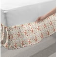 thumbnail image 2 of Mushroom Bed Skirt, Illustration of Continuous Abstract Fungus Elements on Brush Rounds, Elastic Bedskirt Dust Ruffle Wrap Around for Bedding Decor, 4 Sizes, Vermilion and Multicolor, by Ambesonne, 2 of 2