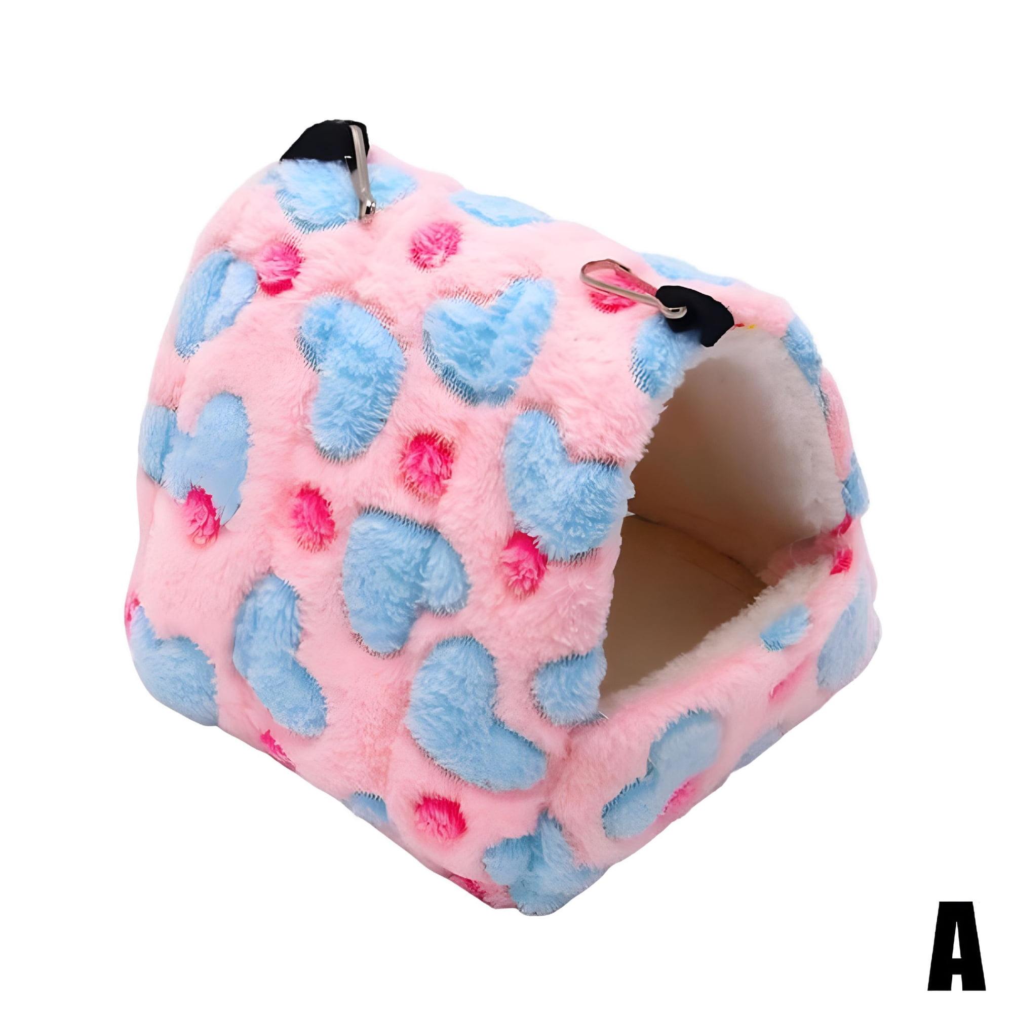 XIBUFE Small Animal Hammock Nest, Flannel Bread Shaped Bed for Rabbits, Guinea Pigs, Hamsters & Ferrets, Warm Indoor Cage Accessory