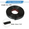 thumbnail image 6 of 1 Set 7/10" 18mm Width Self Adhesive Car Door Window Bumper Trim Strip Sticker 16Ft 5m Gloss Black, 6 of 6