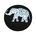 thumbnail image 2 of Waterproof Spare Wheel Cover, Blue Elephant Doodle Pattern Adjustable Wheel Cover For Jeep Trailer RV SUV Car, 15 inch, 2 of 8
