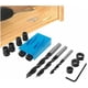 thumbnail image 1 of Kit con portapiezas con orificios en ángulo de 15 grados, con adaptador de accionamiento de orificio de 6/8/10mm para guía de broca en ángulo para carpintería, 1 of 5
