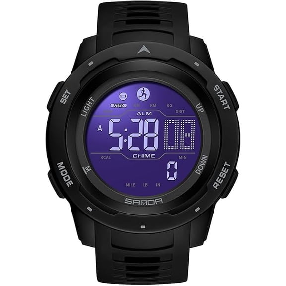 Men Pedometer Watches Military Multifunctional 50M Waterproof Digital Outdoor Sports Watch