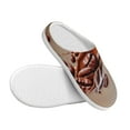 thumbnail image 3 of Wukai Coffee Beans Chocolate Splash Print Women's Indoor Bedroom Slipper Slip On Shoes, Unisex House Shoes with Anti-Skid Sole for Men, Gift for Women Men-11, 3 of 7