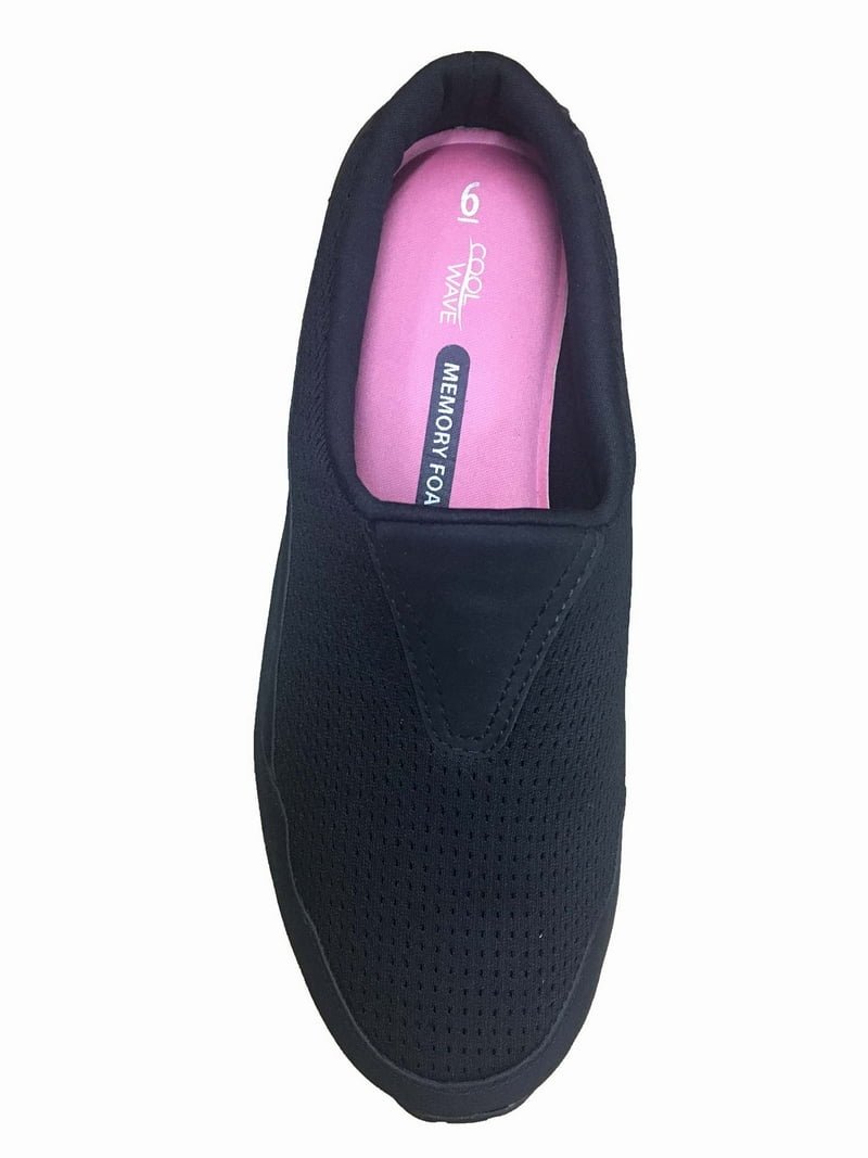 Athletic Works women's Memory Foam Slip On Shoe Mesh Upper