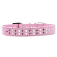 thumbnail image 5 of Dog, Puppy  Pet Fashion Collar, "Two Row Pearl And Pink Crystal Rimsets", 5 of 5