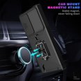 thumbnail image 3 of Design for Samsung Galaxy S23 Ultra 5G Phone Case with Screen Protector Card Holder Stand Kickstand Heavy Duty Slim Shockproof Hybrid Rugged Drop Protective Cover for Women Men 6.8 inch Black, 3 of 12