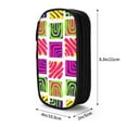 thumbnail image 4 of Large Storage Pencil Case, South American Crayon Doodles Pattern with Zipper Large Capacity Pen Bag, 4 of 8