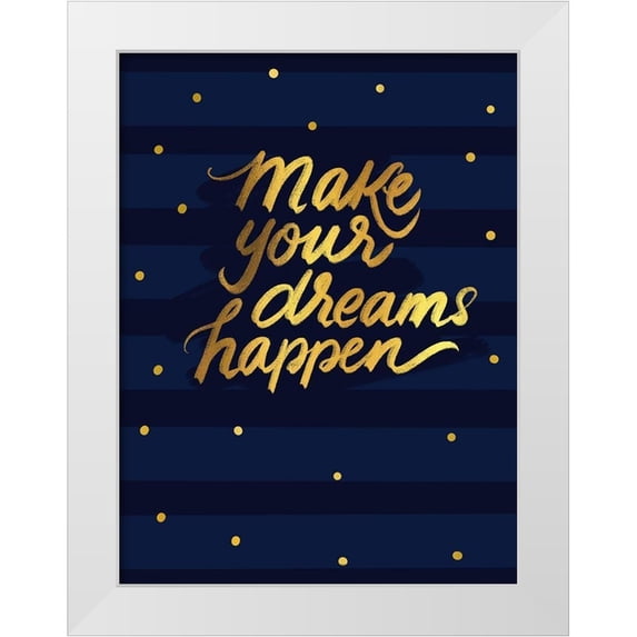 Batista, Dee 19x24 White Modern Wood Framed Museum Art Print Titled - Happen