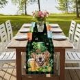 thumbnail image 4 of Table Runners 72 Inches Long Dress Scarves, St Patricks Day Farmhouse Kitchen Table Runner, Coffee Tablerunners, Watercolor Dogs Green Shamrock Plaid 14x72 Inch, 4 of 9