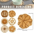 thumbnail image 3 of Hot Sale!npkgvia Coasters,Placemats,Leaves Wooden Botanical Decorations for Cold Drinks Tea Cup Cushion Heat Insulation Pad Cup Holder Cup Holder Tea Set,Kitchen Gadgets, 3 of 9