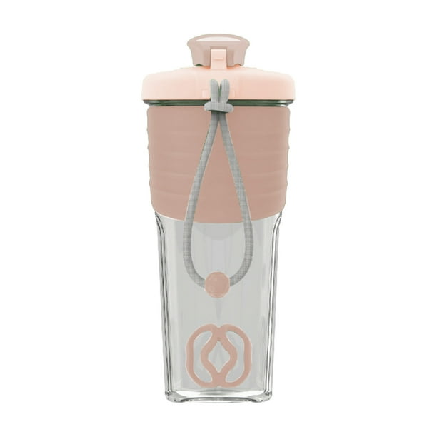 Yhmxh Botella mezcladora de proteínas, 24 botellas de proteínas con bola mezcladora, botella mezcladora, botella de proteínas, vaso portátil para bebida de proteína de suero antes del ejercicio.