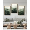 thumbnail image 4 of SHENIFY Green Fog Pine Tree Forest Canvas Wall Art Large Modern Artwork Prints Decor - 24x36in3pcs Brown Framed, 4 of 6