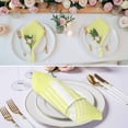 thumbnail image 2 of Yellow White Stripe Cloth Napkins, Modern Rustic Vertical Striped Washable and Reusable Dinner Napkins Set of 6, Table Napkin for Kitchen Party Birthday Wedding Hotel Housewarming 20"x20", 2 of 8