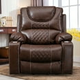 thumbnail image 3 of LEGAHOME Large Lift Recliner with Heated and Massage Functions, Extended Leather Lift Chair with Remotes and 2 Cup Holders, Oversized Electric Power Lounge Sofa for Elderly Big Men, Brown, 3 of 16