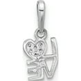 thumbnail image 3 of Sterling Silver Rhodium-Plated Cz Love Pendant (Width 5.6) (Length 11.5) - Jbsp, 3 of 5