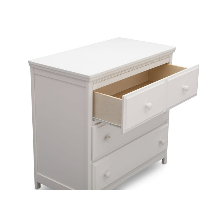 Delta children lancaster 3 drawer store dresser with changing top